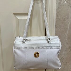 White Pocketbook Shoulder Bag